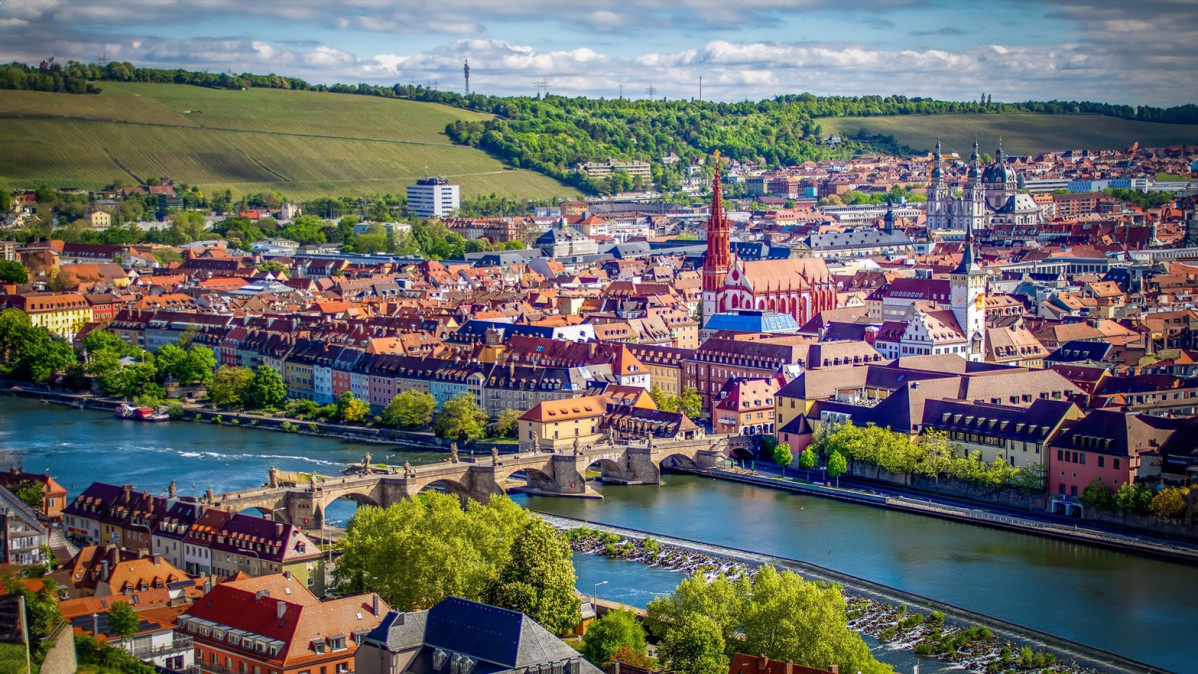 Wurzburgo, Alemania, Puente Viejo, sobre el Ru00edo Meno