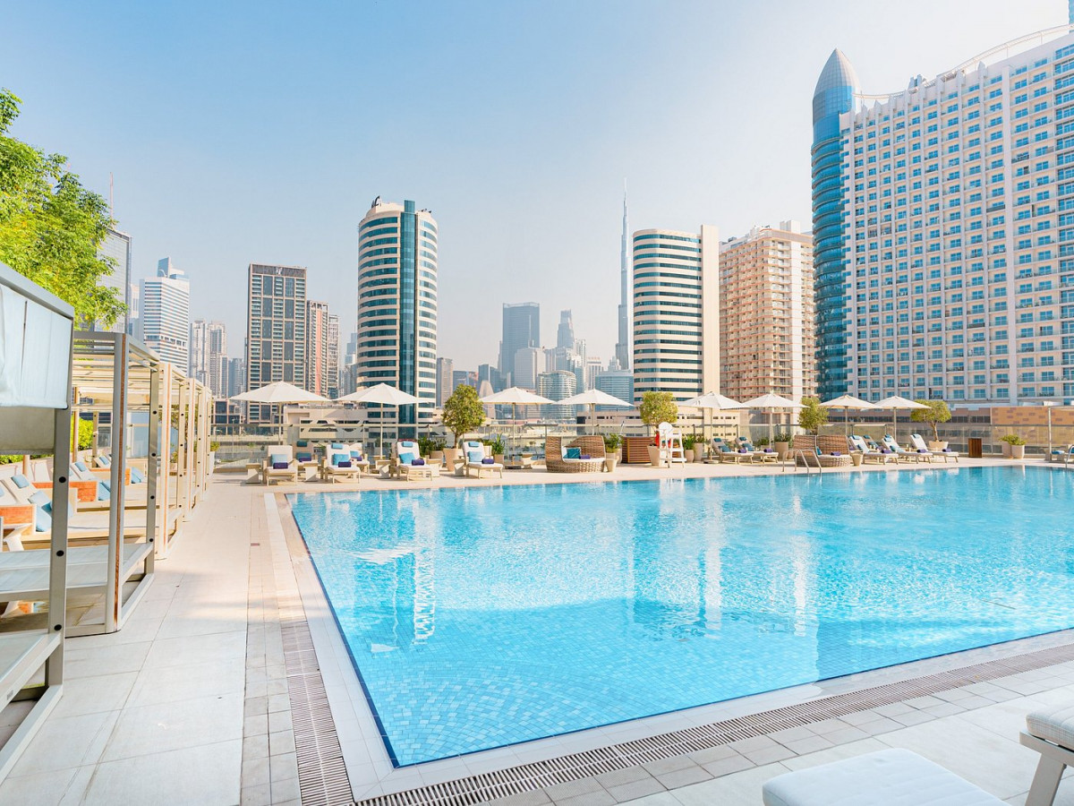 Terrace pool with views