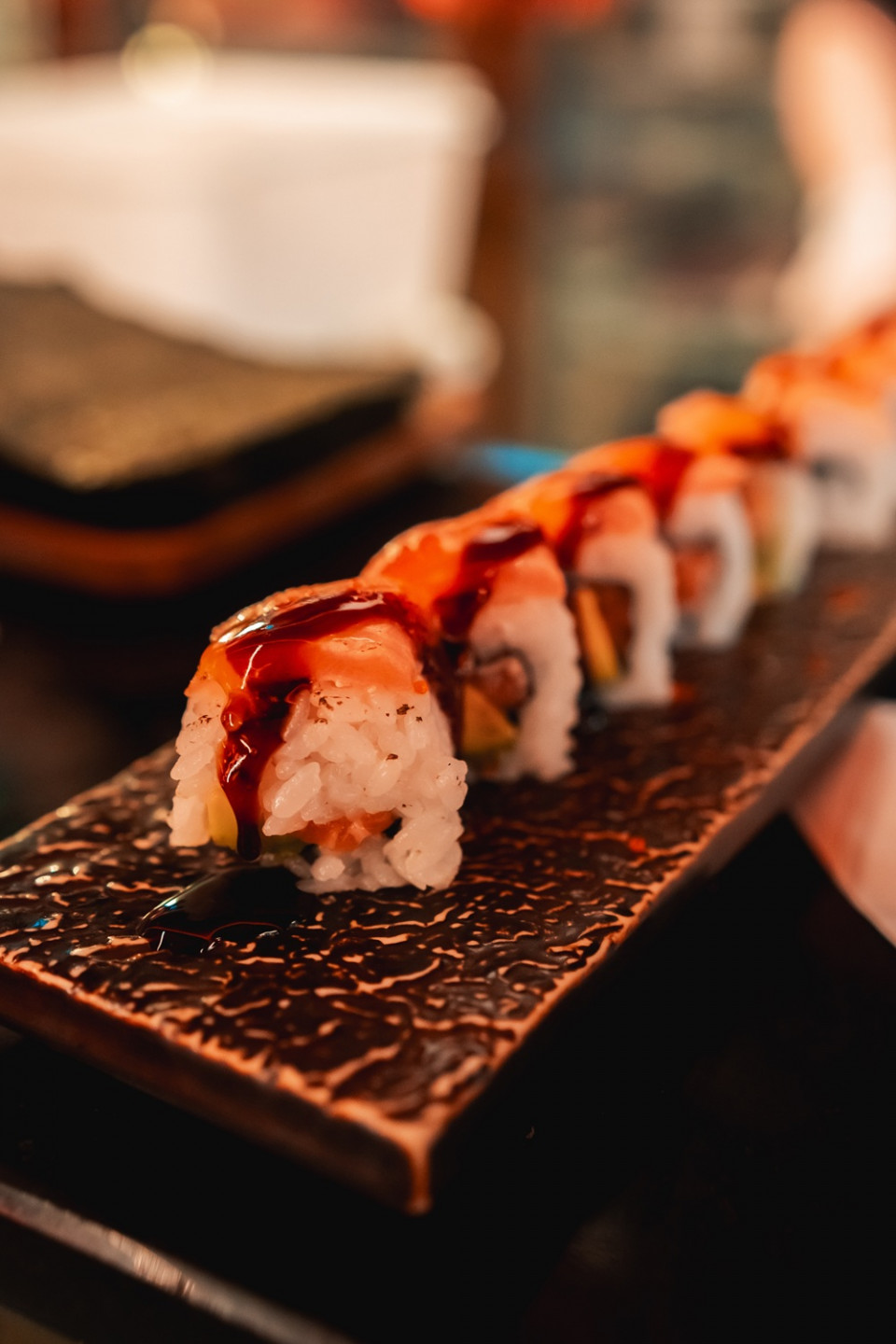 Crazy salmón flambeado (Enkai)
