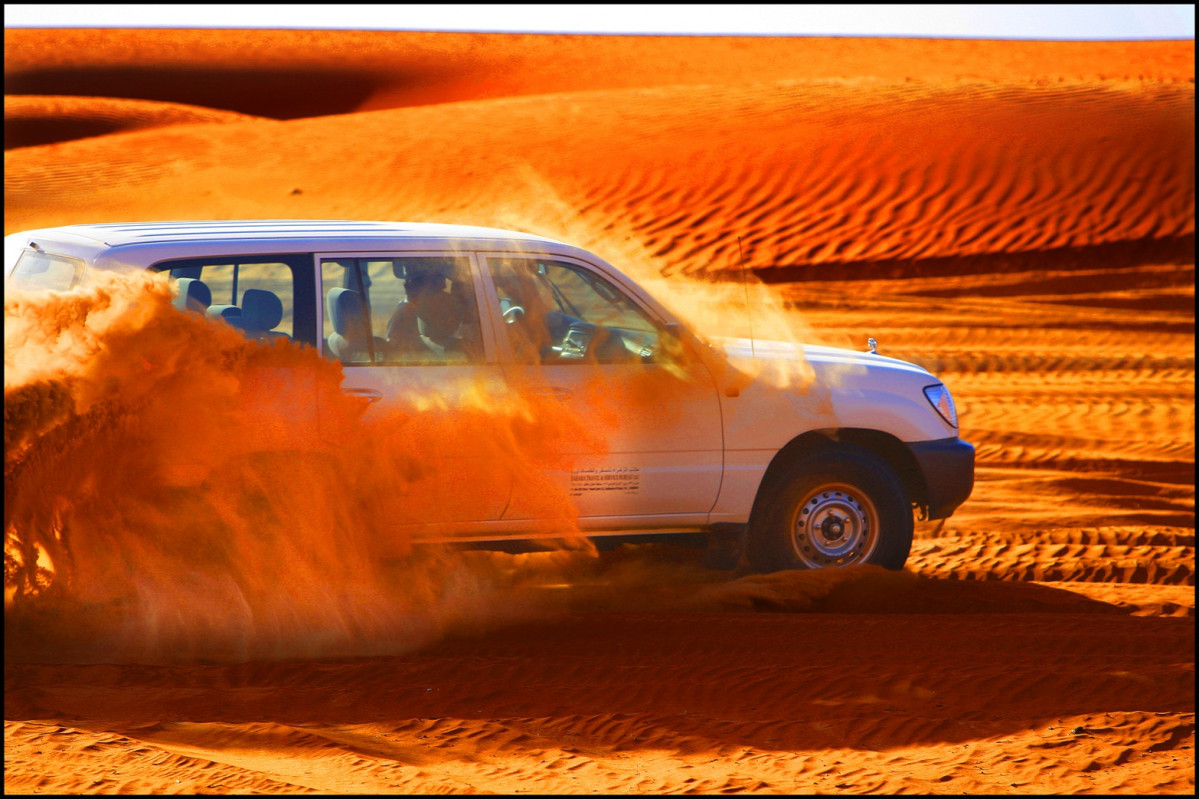Dune bashing   Car bashing through the Dunes in Oman