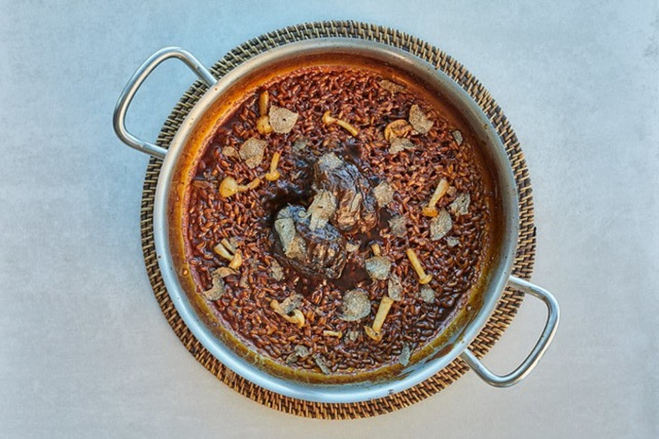 Arroz meloso con carrilleras