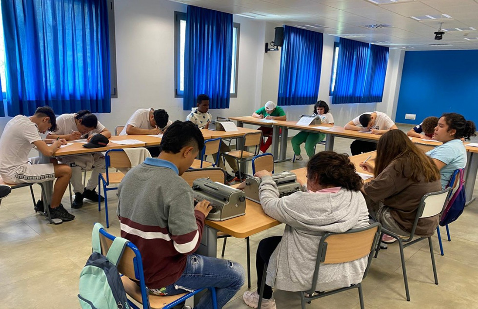 Estudiantes ciegos del club telémaco