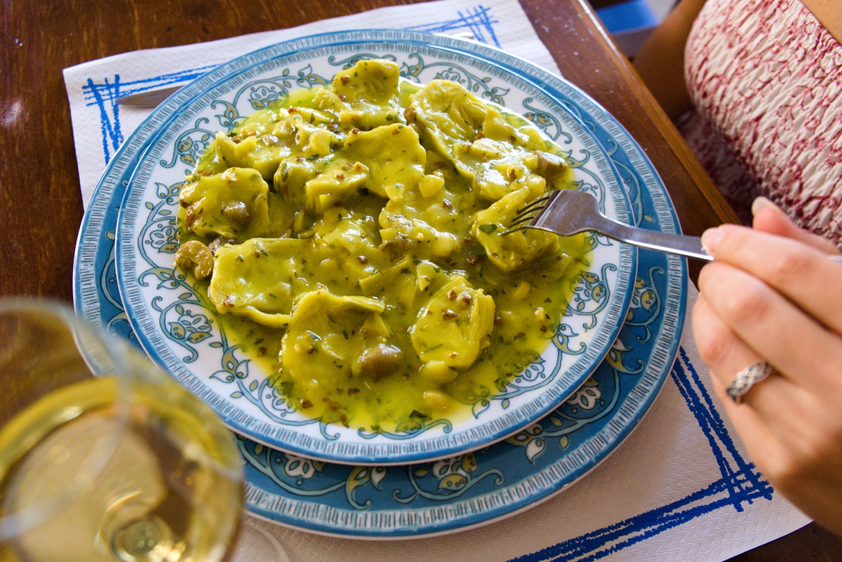 Alcachofas a la montillana en restaurante Torres