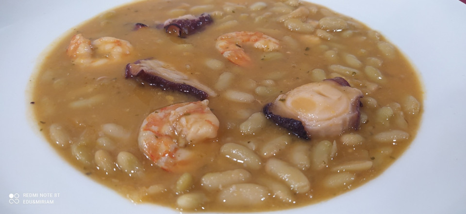 Verdinas con Pulpo y Langostinos, Riaza