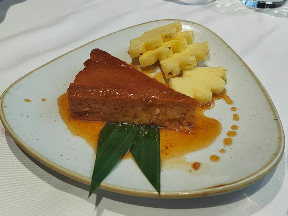 Flan de coco en Thai retiro