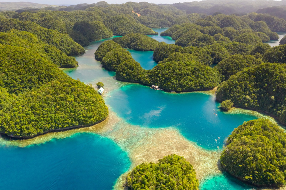Siargao, vista aérea, Filipinas