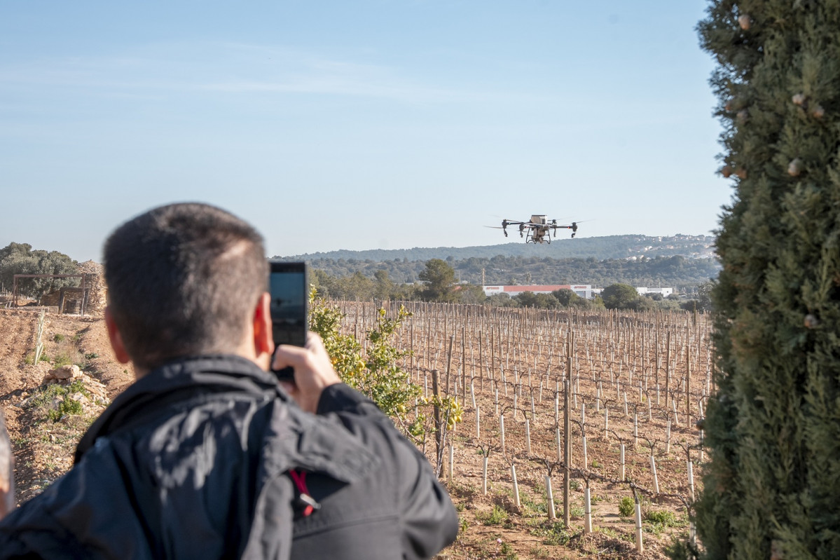 Marrugat Agro mostru00f3 la aplicaciu00f3n de productos lu00edquidos y su00f3lidos mediante drones