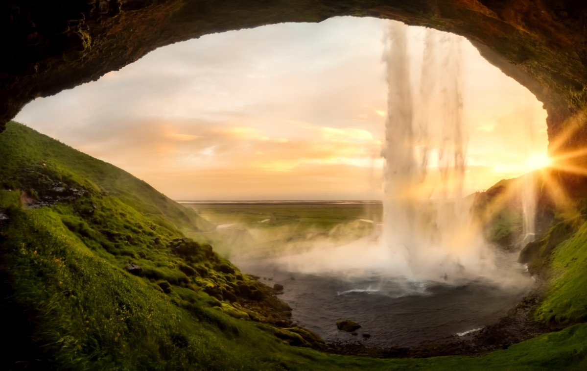 Islandia cascada seljalandsfoss